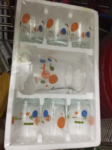 Bộ bình cốc thủy tinh hàng đẹp