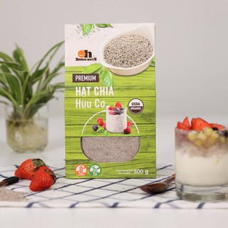 Hạt Chia Trắng hữu cơ Smile Nuts hộp 500g - White Chia Seed Organic 500g