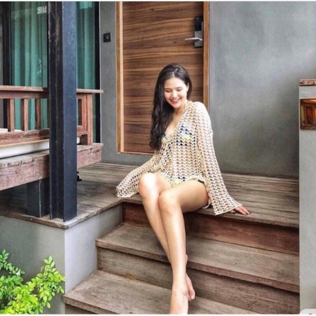 Áo khoác lưới trái tim mặc ngoài bikini siêu hot VATIXA AKL