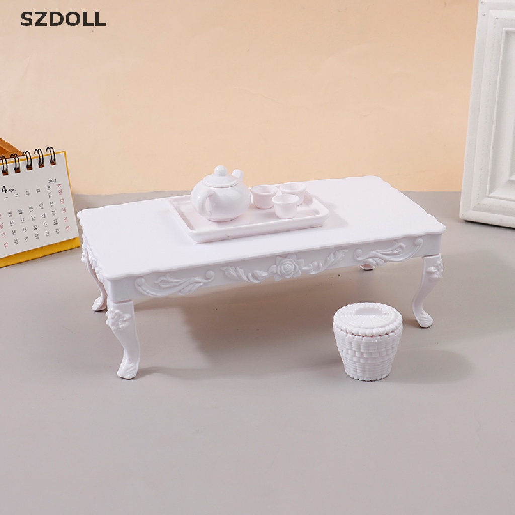 Bộ mô hình bàn trà nội thất nhà búp bê 30cm