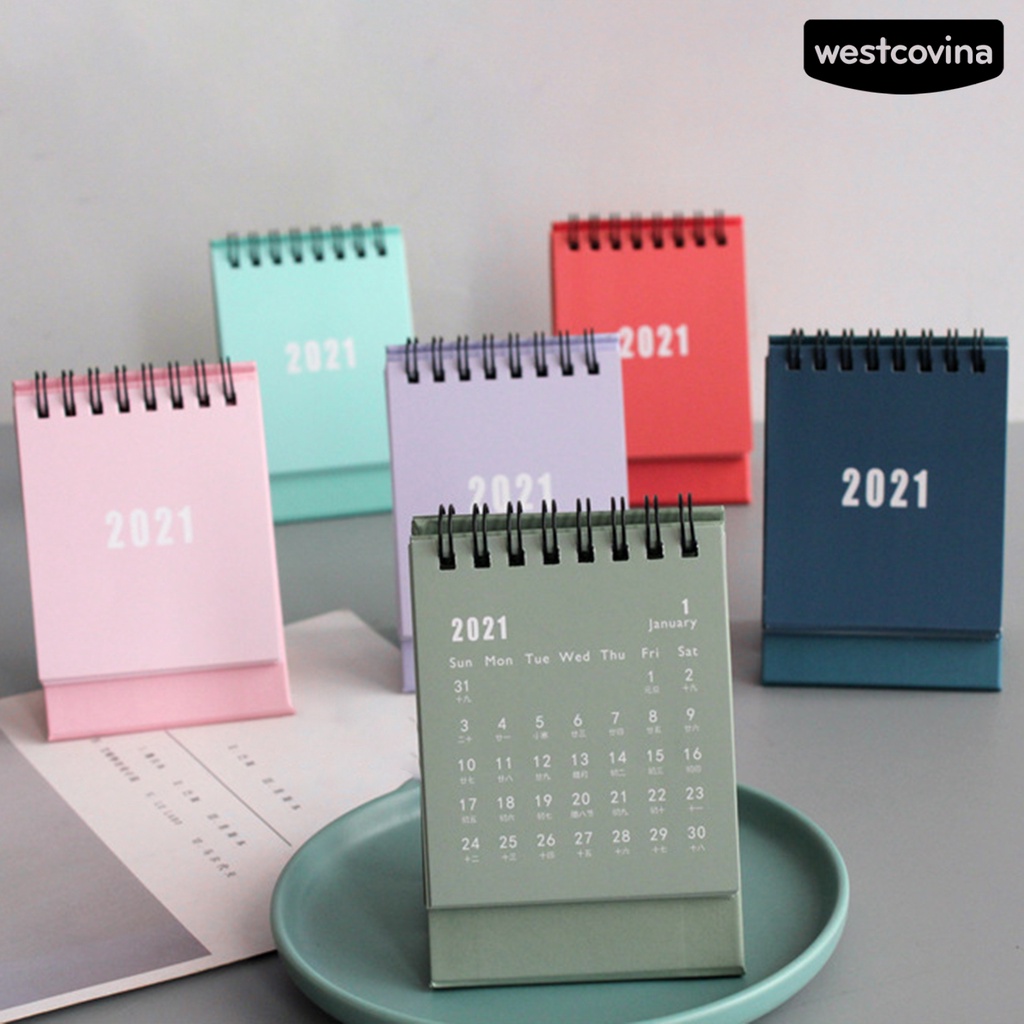 Lịch Để Bàn Mini 2021 Thiết Kế Nhỏ Gọn Tiện Dụng