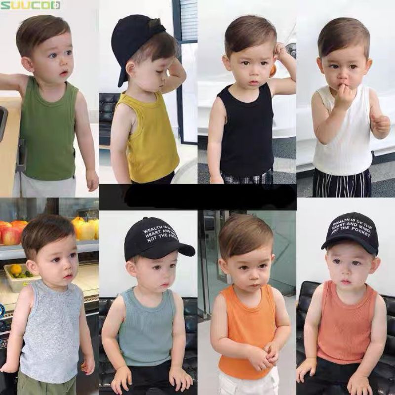 SÉT 3 ÁO BA LỖ COTTON XUẤT DƯ SIÊU MỀM MÁT CHO BÉ
