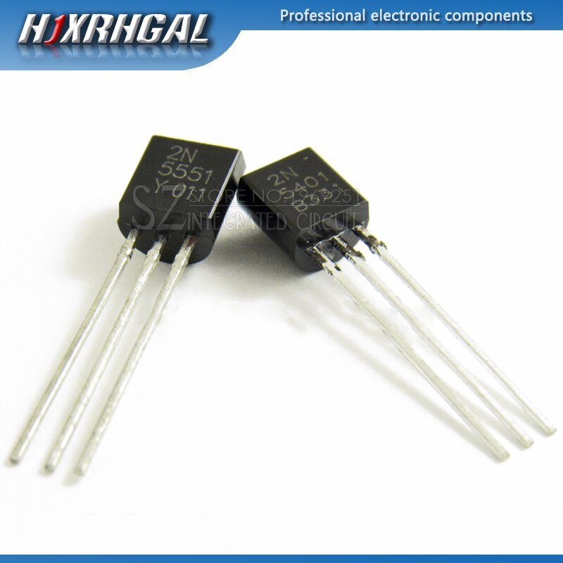 100 CÁI 2N5551 2N5401 5551 5401 TO-92 (50 CÁI * 2N5401 + 50 CÁI * 2N5551) TO92 Transistor lưỡng cực 