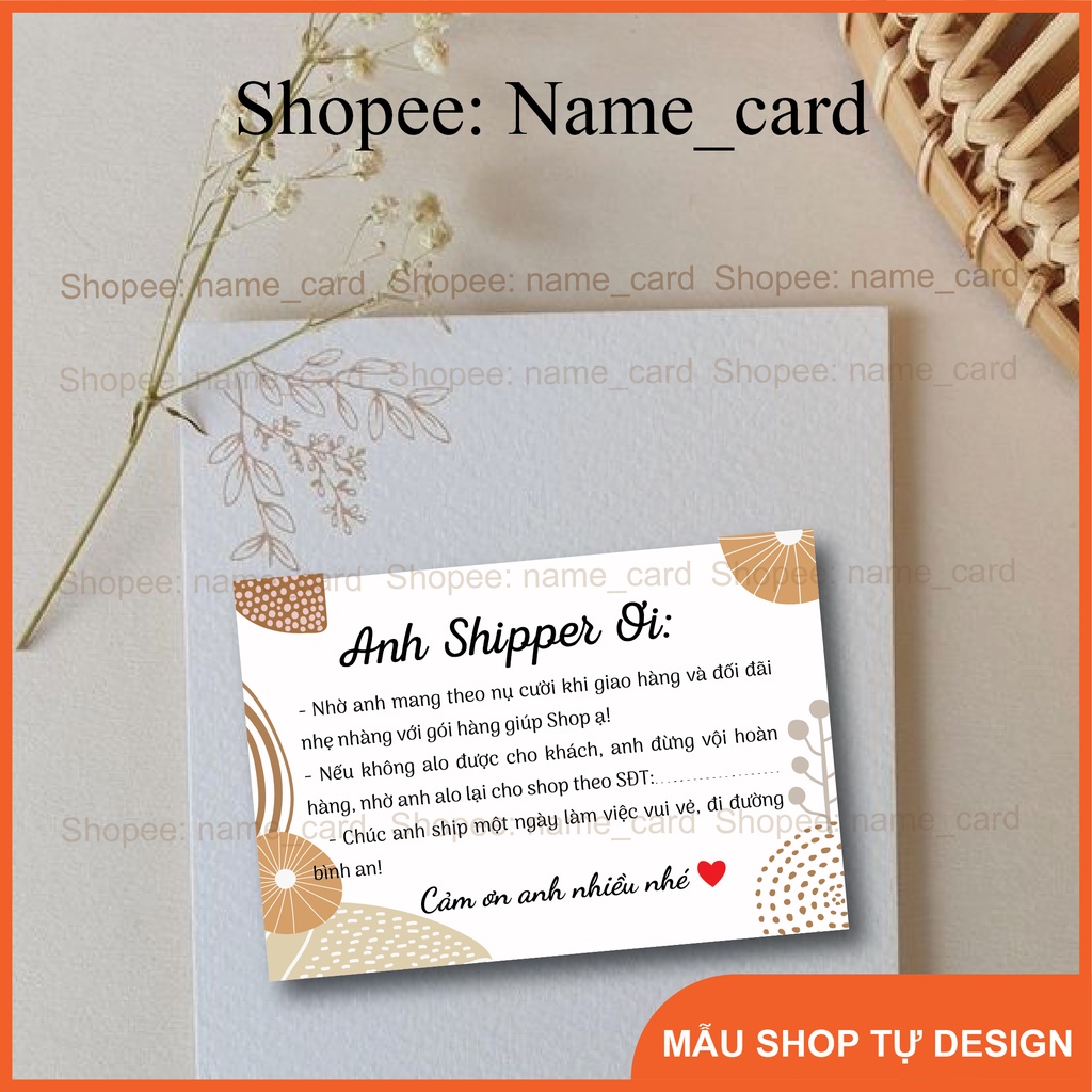 Tem dán cảm ơn anh shipper dùng để dán ngoài gói hàng kích thước 6x9 cm