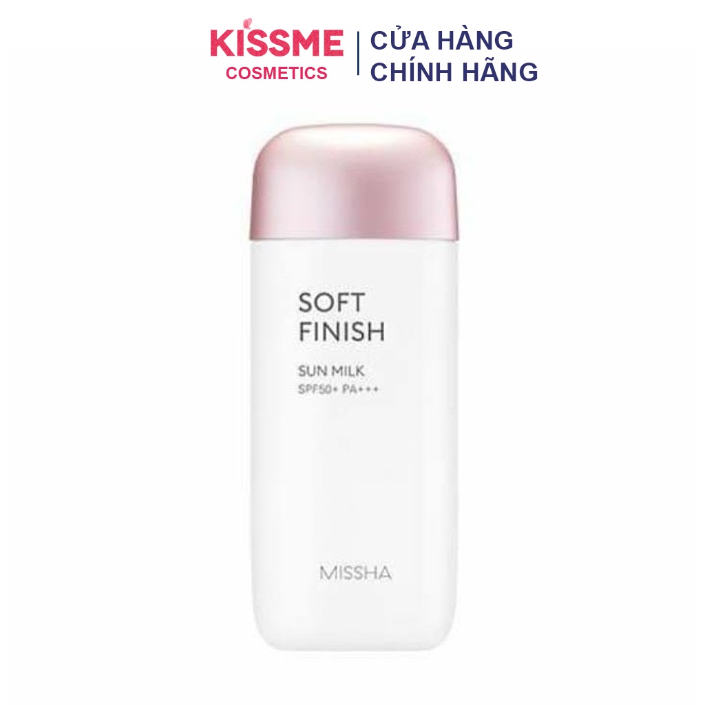 (Có Bill) KEM CHỐNG NẮNG MISSHA SOFT FINISH SUN MILK SPF50++ MÀU HỒNG