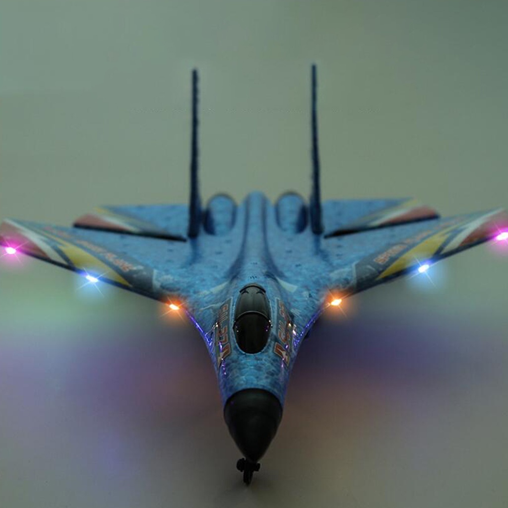 Máy Bay Đồ Chơi Điều Khiển Từ Xa EPP RC 2 Kênh Cố Định Ánh Sáng Ban Đêm Màu Vàng RTF