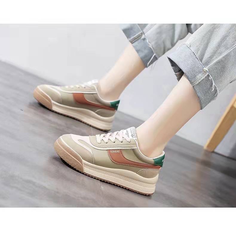 Giày Thể Thao Cột Dây Phong Cách Retro Cho Nữ