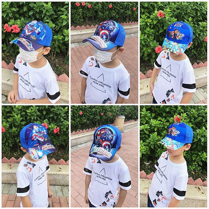 Mũ siêu nhân, nón siêu anh hùng bé trai lưỡi trai Hiphop 3D - Siêu nhân, người nhện, đội trưởng Mỹ