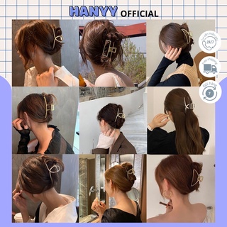 Kẹp tóc càng cua Hàn Quốc nữ đẹp hottrend kim loại cỡ size lớn - Cặp búi tóc dễ thương cào 10 răng, 14 răng