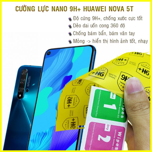 Dán cường lực dẻo nano Huawei Nova 5T