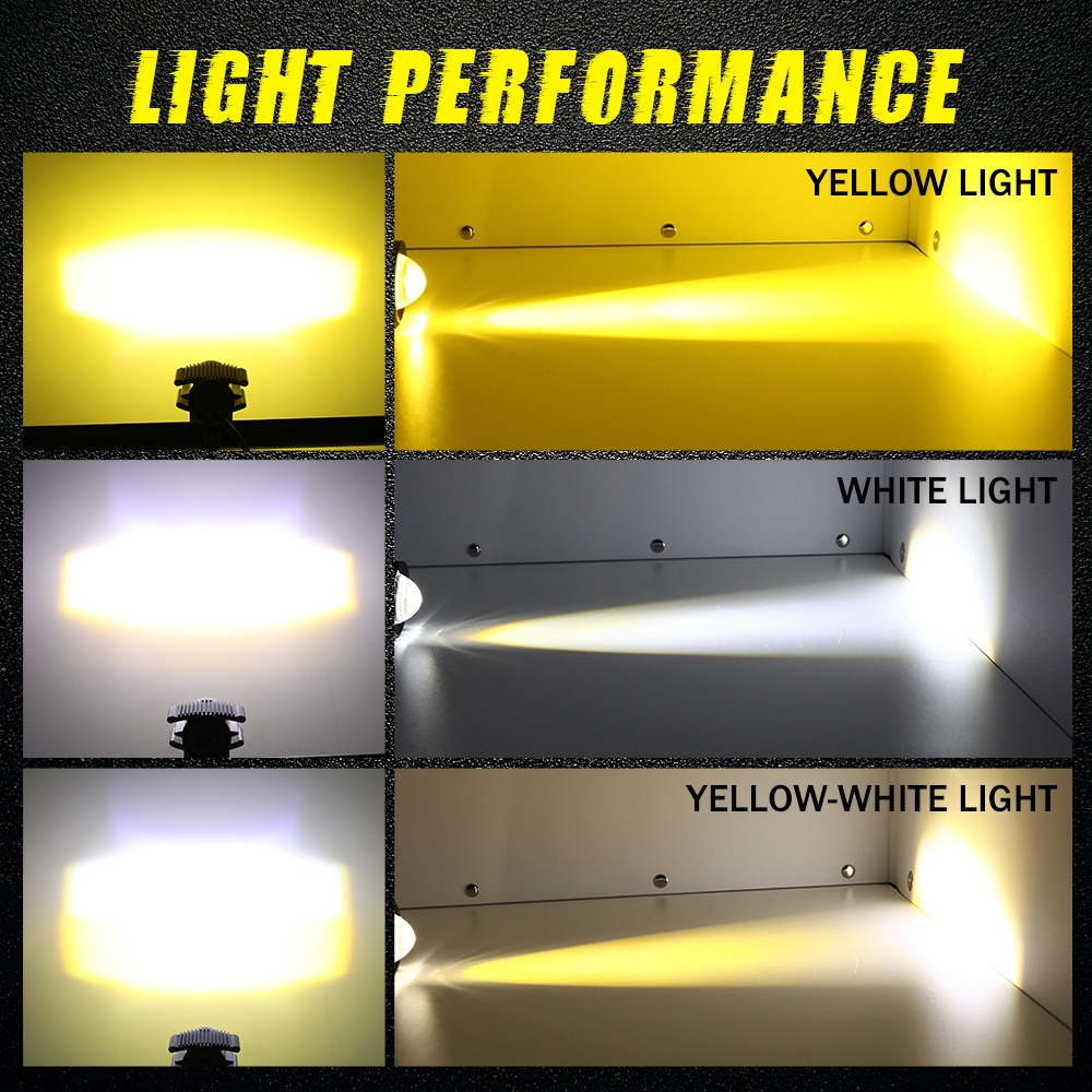Đèn LED Bằng Hợp Kim Nhôm 9-32V Chống Thấm Nước IP68 3 Chế Độ Công Suất Cao Cho Xe Máy