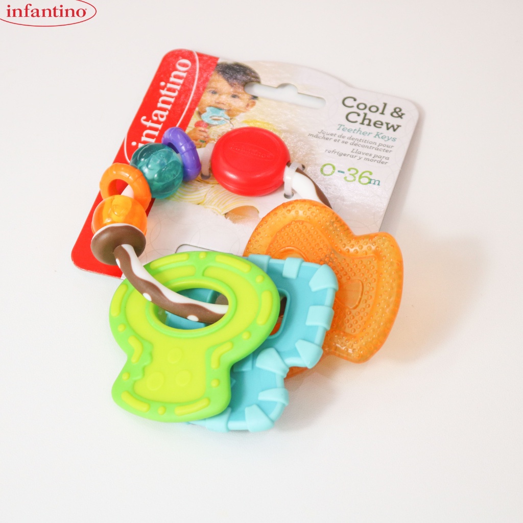 Gặm Nướu Hình Chùm Chìa Khoá INFANTINO Cool & Chew Teether Keys Dành Cho Bé Trong Thời Kỳ Mọc Răng Bằng Nhựa ABC Cao Cấp