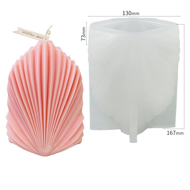 Khuôn Silicone Làm Nến Thủ Công Hình Vỏ Sò 3D