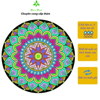 Thảm tập yoga thảm trang trí tặng kèm lót ly