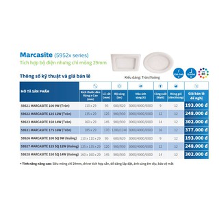 ĐÈN DOWNLIGHT SIÊU MỎNG PHILIPSS MACARSITE 5952X 9W-12W