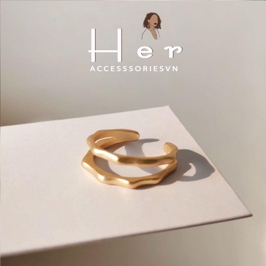 Nhẫn nữ " Layer Ring " mạ bạc 925 sáng đẹp | HER.ACC| N5