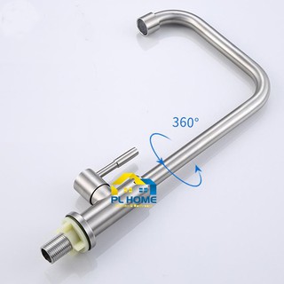 Vòi rửa chén lạnh inox 304 phi ống 18
