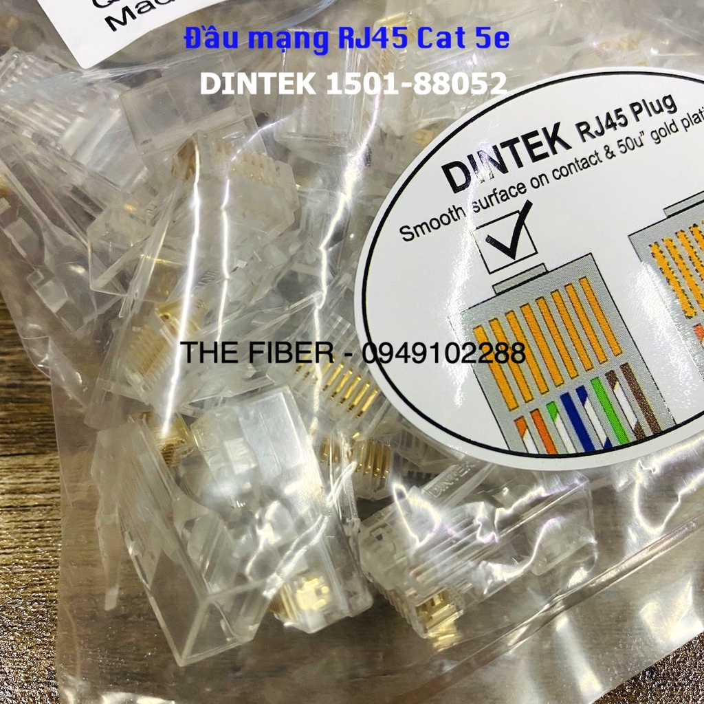 Đầu mạng RJ45 Cat 5e DINTEK chính hãng 1501-88052