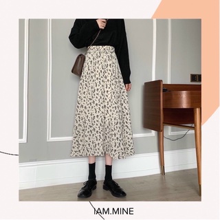 Chân váy voan hoa nhí 2 lớp mảnh cạp chun