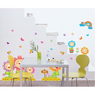 Decal trang trí Hoa Mặt Trời vui vẻ-K53
