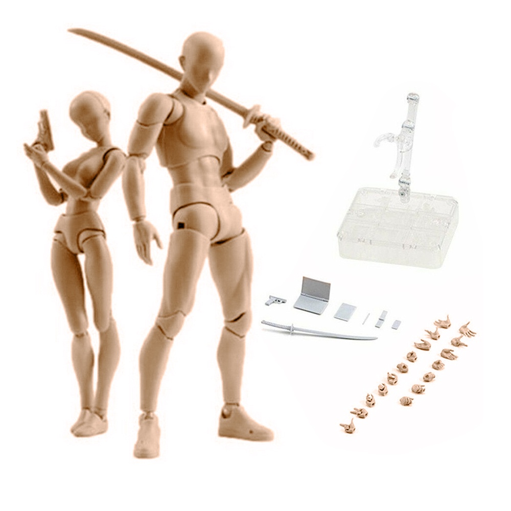 Moveable Drawing Figures For Artists Action Figure Model Human Mannequin Kit Skin