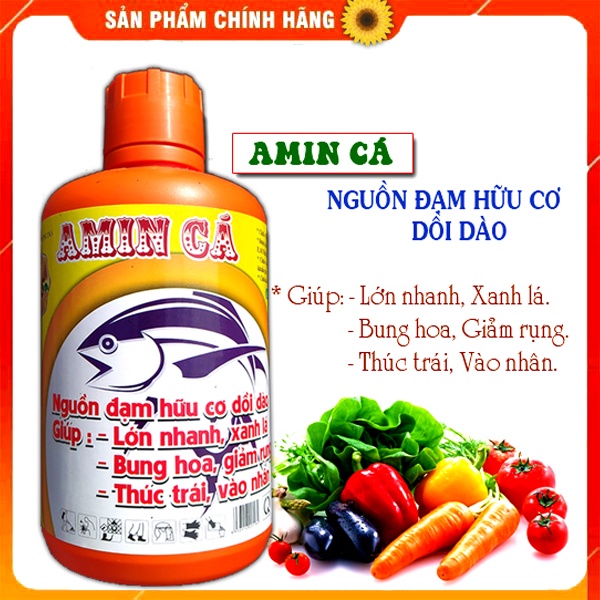 GIẢM RỤNG VÀ BÓNG TRÁI -  AMIN CÁ ĐẬM ĐẶC- Chai 1L