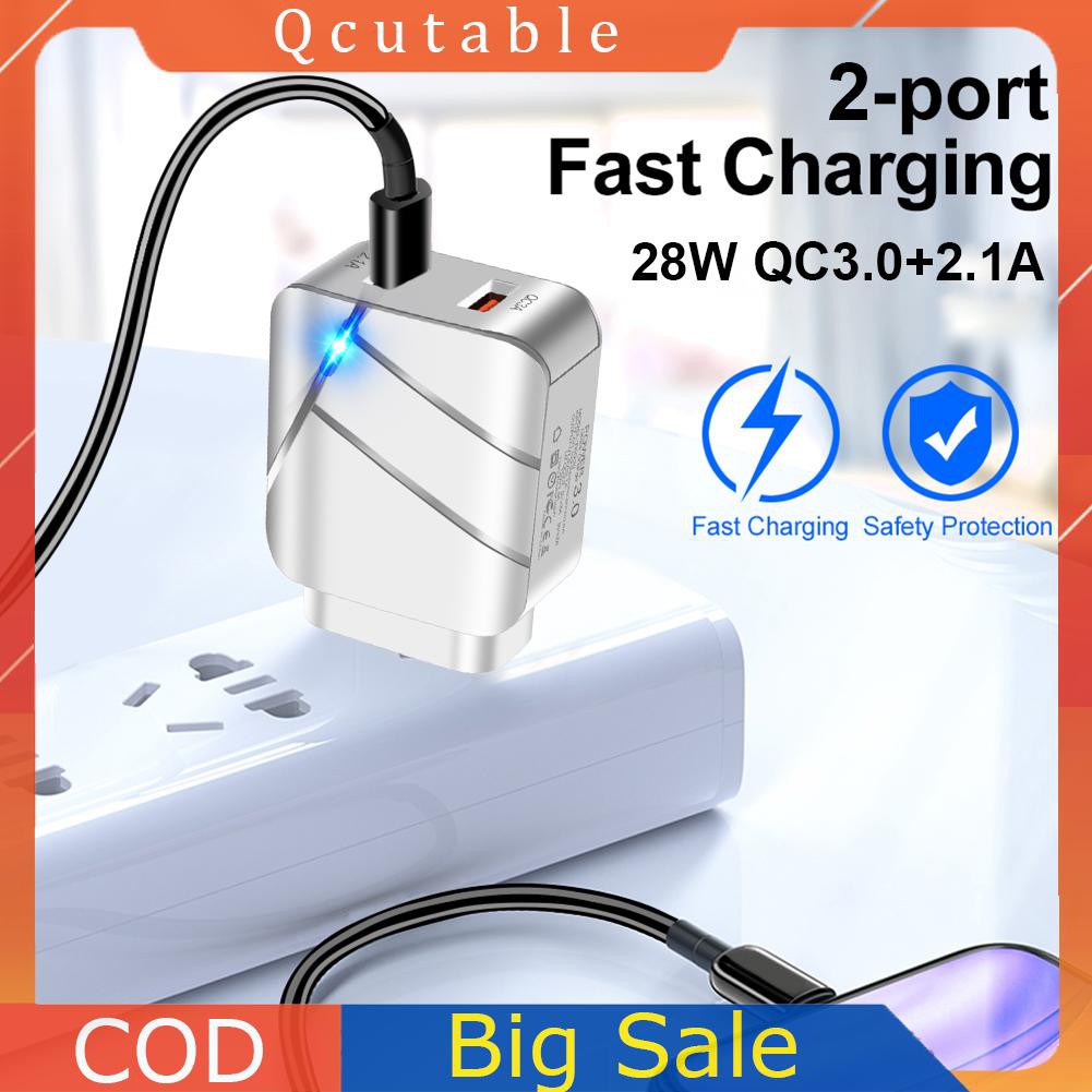 Củ Sạc Nhanh 28w Usb 3.0 Cho Điện Thoại / Máy Tính Bảng