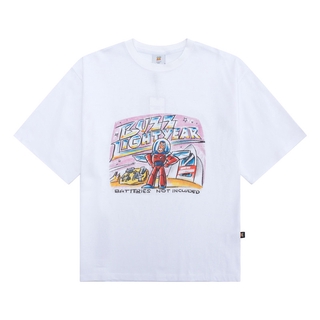 DISNEY Áo Thun Ngắn Tay In Hoạt Hình Toy Story Buzz Lightyear Cá Tính Cho Nam Nữ