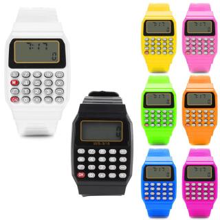 Đồng hồ máy tính đa năng flgo * Fashion với dây đeo silicon