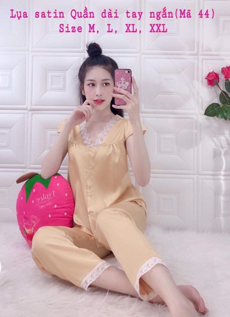 Lụa satin tay ngan tieu thu size dai 80kg | BigBuy360 - bigbuy360.vn