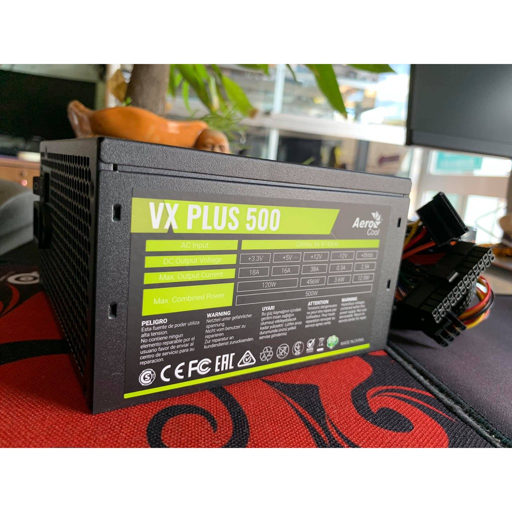 NGUỒN AEROCOOL VX PLUS 500W CÔNG SUẤT THỰC