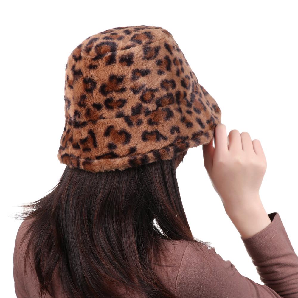 SUMU Nón Bucket Hoạ Tiết Da Báo Thiết Kế Hợp Thời Trang Cho Phái Nữ