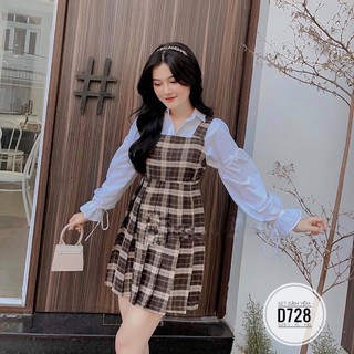 Bigsize Set đầm yếm D728