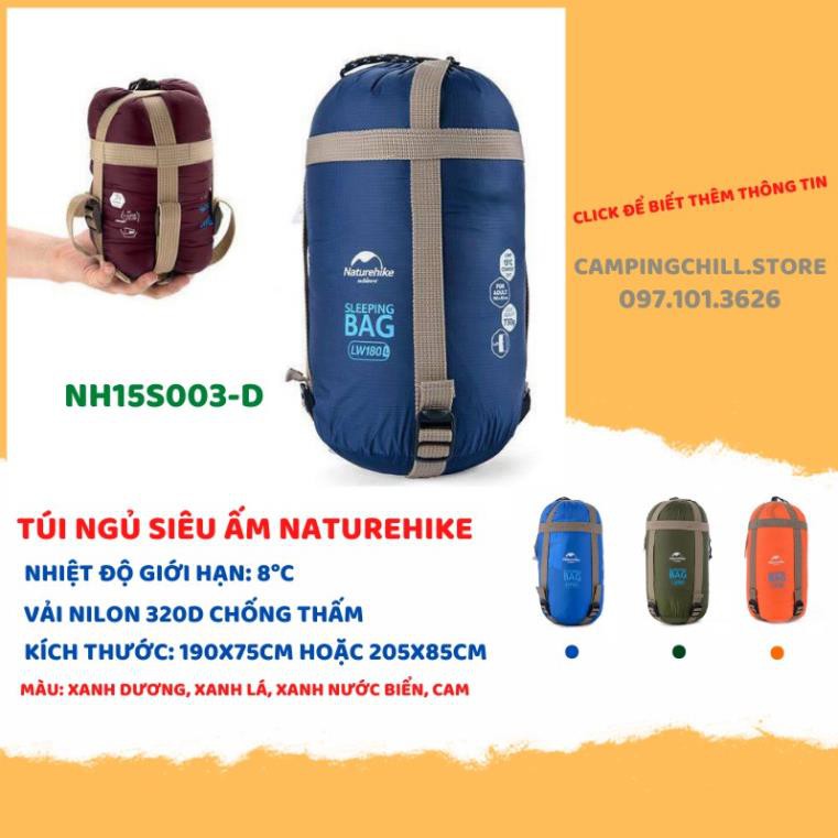 TÚI NGỦ DÃ NGOẠI, CẮM TRẠI SIÊU ẤM NATUREHIKE LW180 NH15S003-D