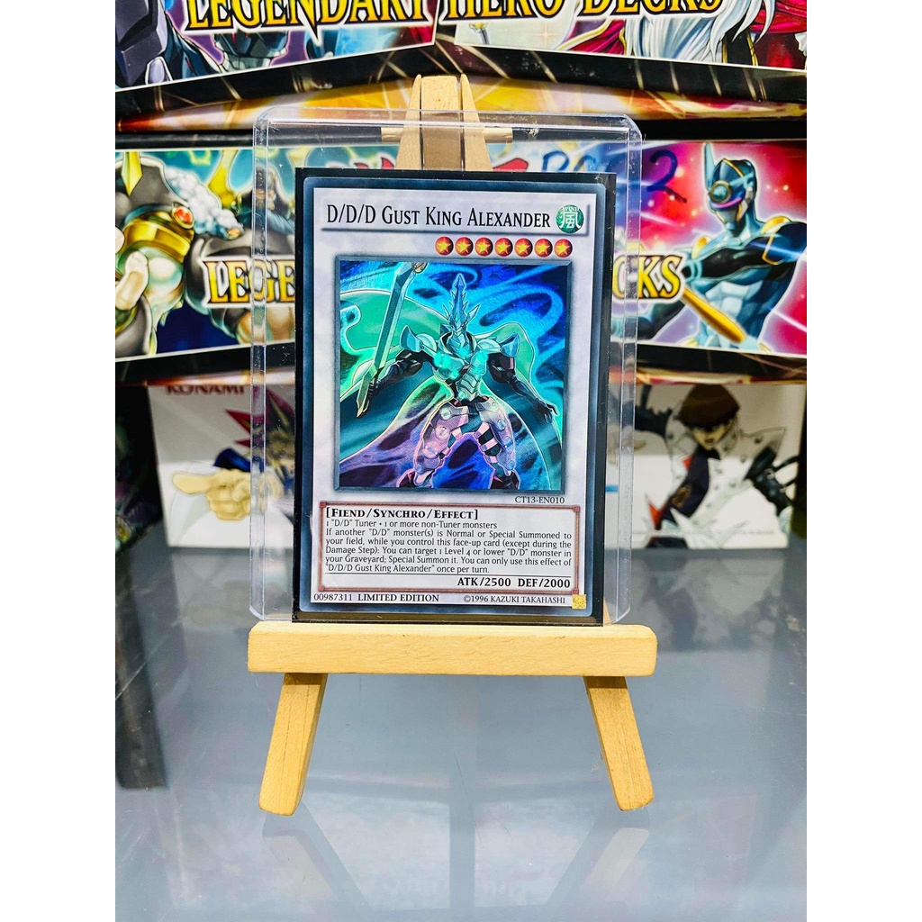 [ Dưa Hấu Yugioh ] Lá bài thẻ bài D/D/D Gust King Alexander – Super Rare - Tặng bọc bài nhựa bảo quản