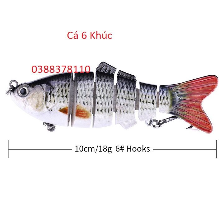 Mồi Giả Câu Lure Cá 6 Khúc Cao Cấp - MG 4