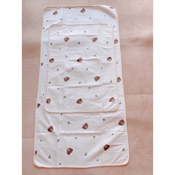Lót chống thấm, Lót thay bỉm 60x120cm 100% cotton organic siêu thấm hút [ babyboo]