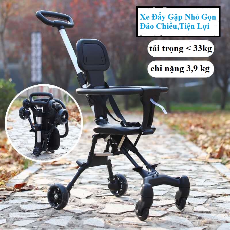 Xe đẩy gấp gọn cho em bé đi du lịch siêu gọn nhẹ