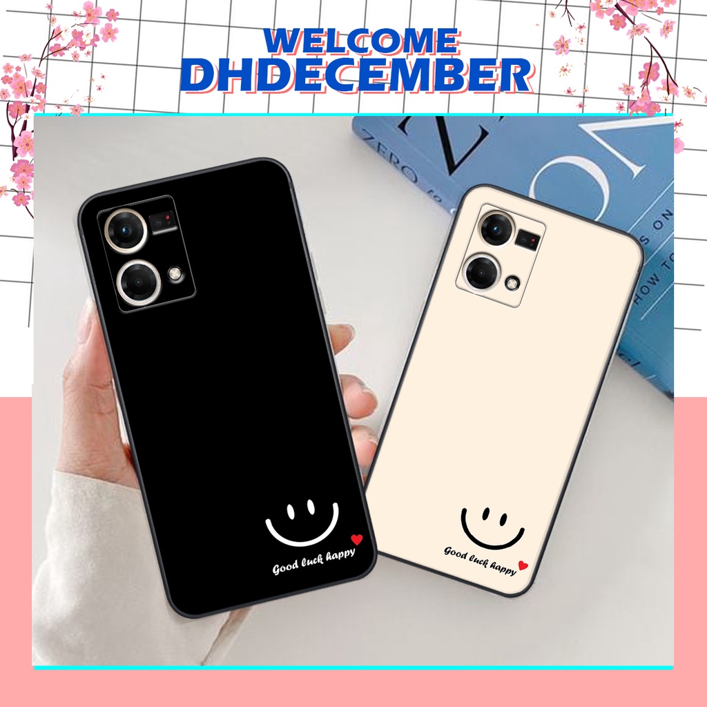 Ốp lưng Oppo RENO 7 4G - ỐP BẢO VỆ CAMERA in hình good luck happy ốp xinh viền dẻo đẹp chất