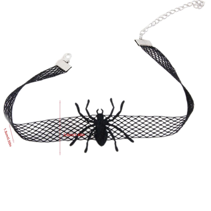 Vòng Cổ Choker Ren Co Giãn Phong Cách Gothic Hóa Trang Halloween Dành Cho Người Lớn