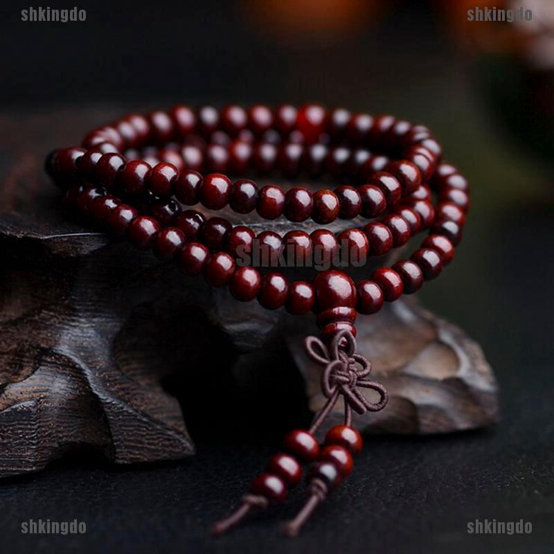 THINH Sandalwood Tibetan Buddhism Mala Sandal Prayer Beads 108 Beads Bracelet Necklace