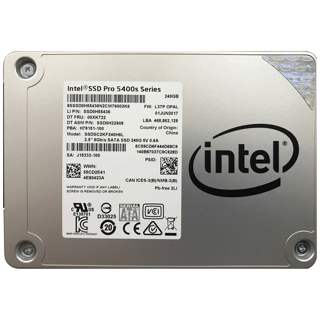 SSD Intel Pro 5400s 240GB 2.5in SATA 6Gb/s
