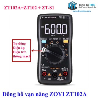 Đồng hồ vạn năng số tự động ZOYI ZT102A 2019 chính hãng