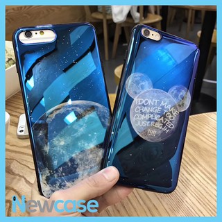 Ốp lưng dẻo đôi hành tinh mặt lưng bóng kính - Iphone 6, 6plus, 7, 7plus, 8, 8plus, X