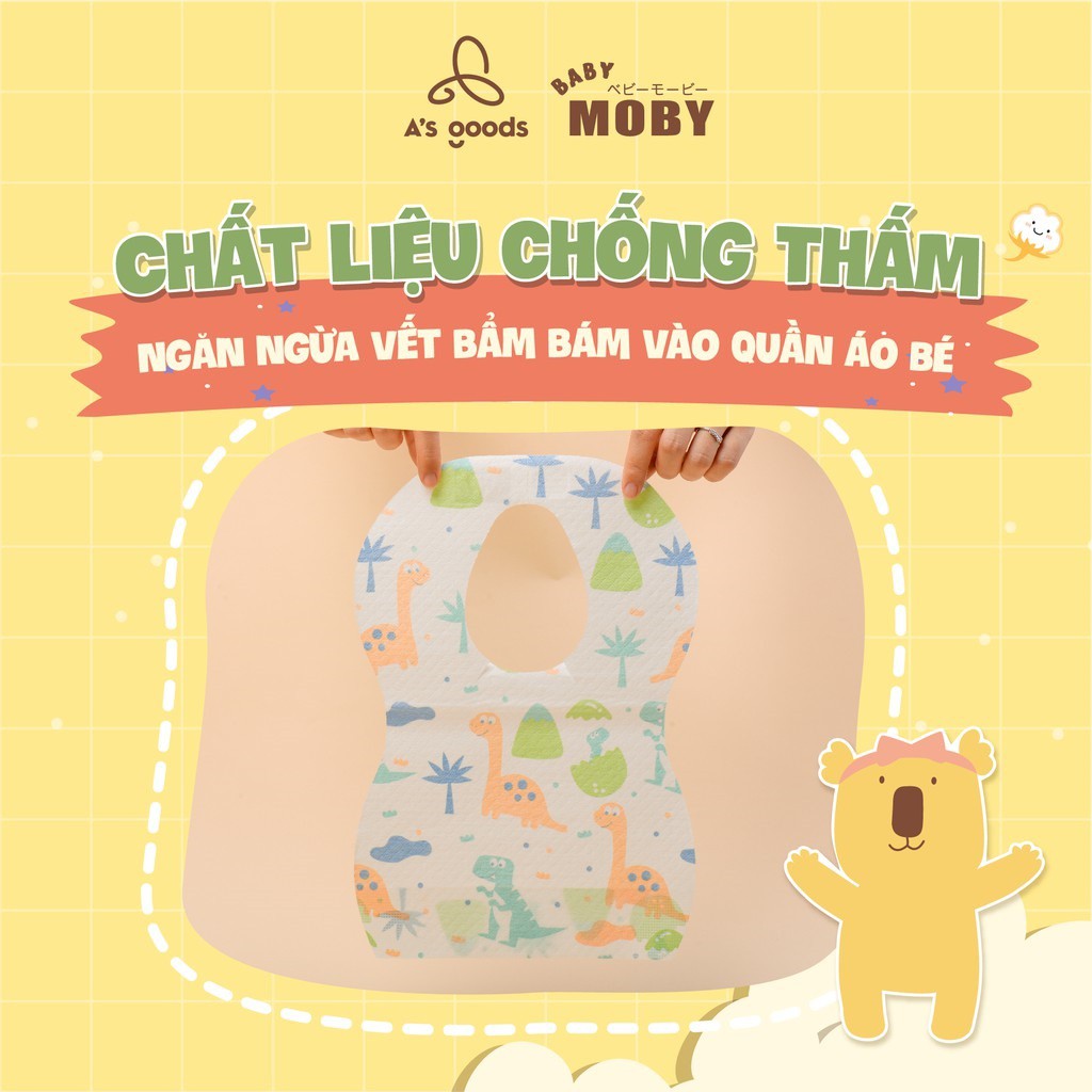 Yếm giấy chống thấm Baby Moby (10 chiếc/ gói)