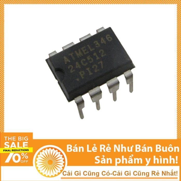 Linh Kiện IC AT24C512 DIP8 Giá Rẻ