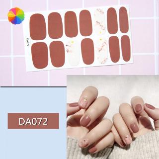 Tấm 14 Miếng Dán Trang Trí Móng Tay Nhiều Màu Sắc