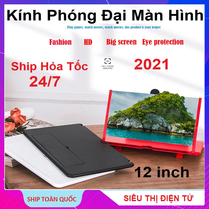 Kính Phóng To Màn Hình Điện Thoại, 5D SIZE To, Phóng To Điện Thoại Sắc Nét Không Nhòe - Chống Mỏi Mắt Đau Mắt