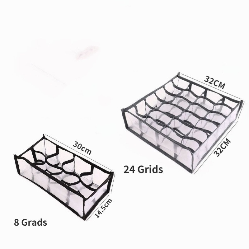 Hộp Vải Không Dệt 8/24 Ngăn Đựng Đồ Lót/Vớ Đa Năng