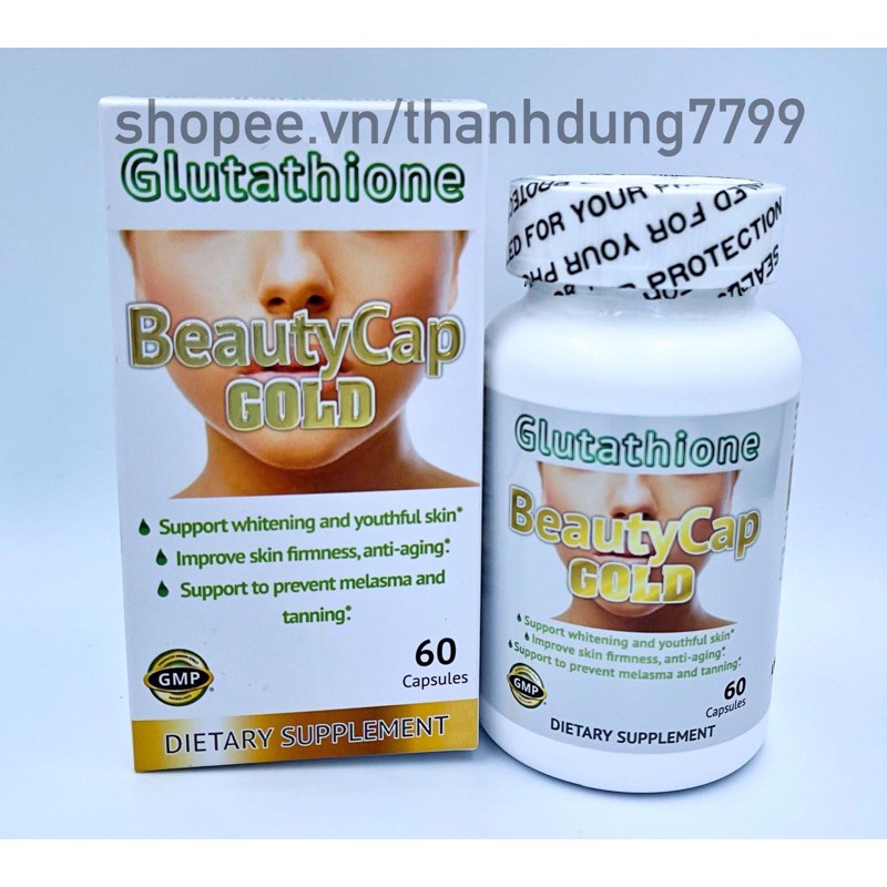 Beautycap gold bổ sung Glutathione, collagen AEC B5 giúp trắng sáng da, giảm thâm, mờ nám, chống lão hoá da